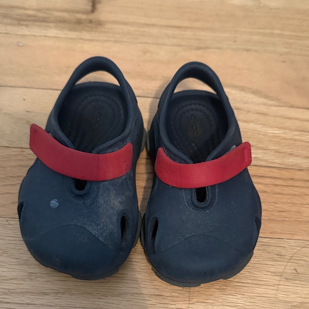 CROCS Kids Navy and Red Water Shoes